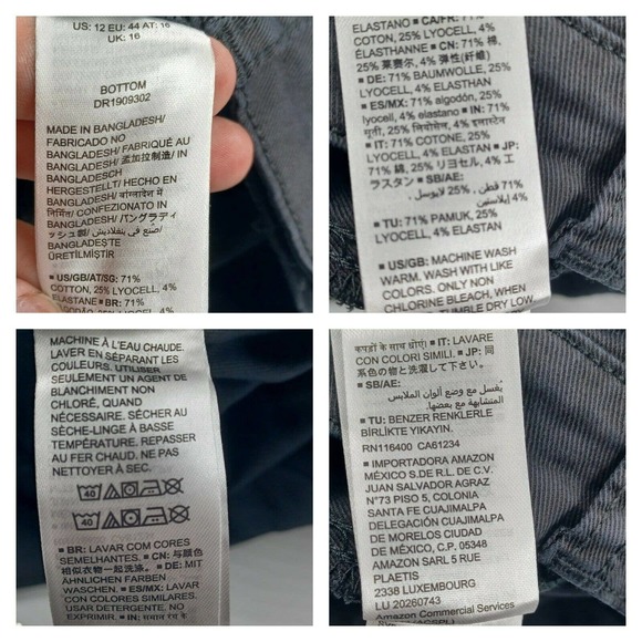 Daily Ritual Black Zip Ankle Slim Fit Jeans Size 12 - Picture 9 of 9